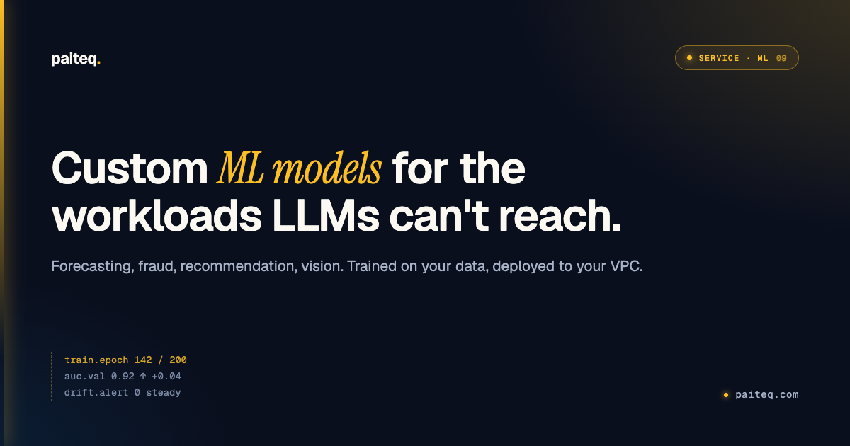 Machine Learning Development Services | Custom ML | Paiteq